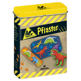 Dino, 20 Pflaster mit Muster in der Metall Box