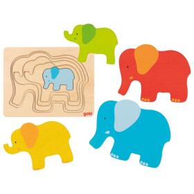 Goki, Schichtenpuzzle, Elefant