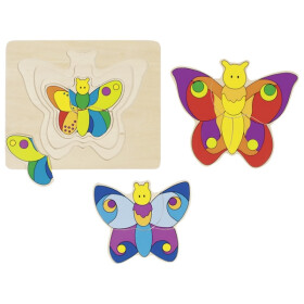 Goki, Schichtenpuzzle, Schmetterling, 4 Schichten