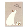 ava&yves, Postkarte Eisbär mit Päckchen - Frohe Weihnachten