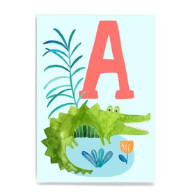 Frau Ottilie, ABC-Karte, *A wie Alligator*