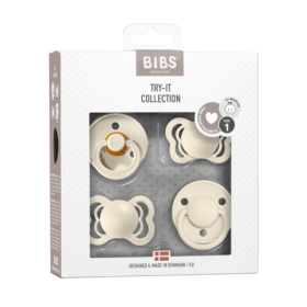 Bibs, Schnuller, 4er Pack Try-it Collection, Ivory