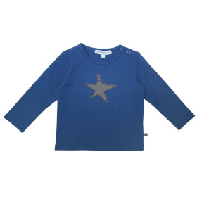 Enfant Terrible, Baby T-Shirt, Stern Applikation, tintenblau