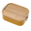 Fresk, Edelstahl Lunchbox mit Bambus Deckel, Löwe gold
