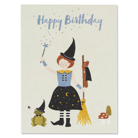 ava&yves, Postkarte *Happy Birthday* mit Hexe
