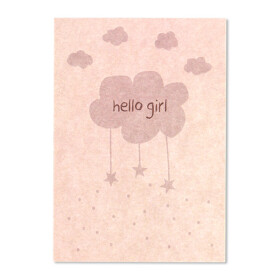 ava&yves, Postkarte rosa – "Hello Girl"