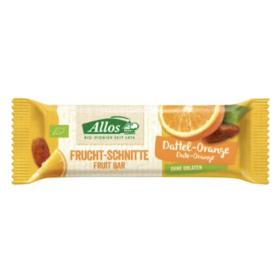 Allos, Frucht Schnitte, Dattel-Orange, 30g