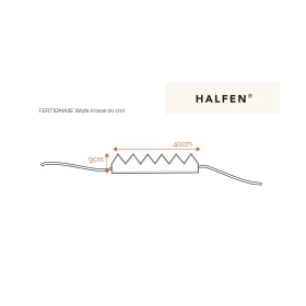 Halfen, Walk- Krone, rauchblau, one size